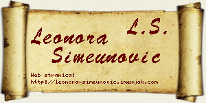 Leonora Simeunović vizit kartica